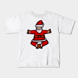 Santa Claus Doing Yoga Kids T-Shirt